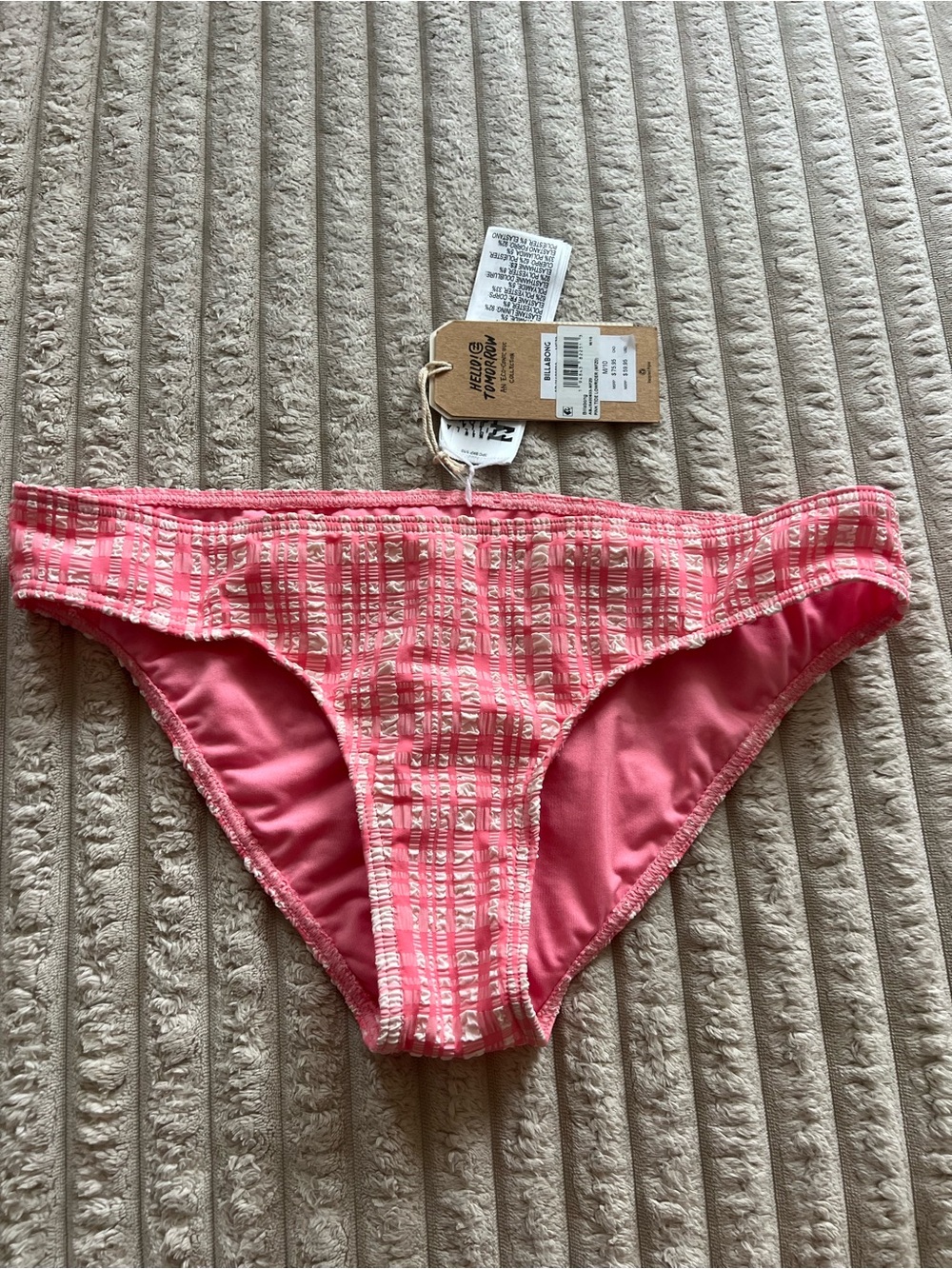 Billabong Pink Tide Lowrider Bikini Bottoms size M color pink sunset